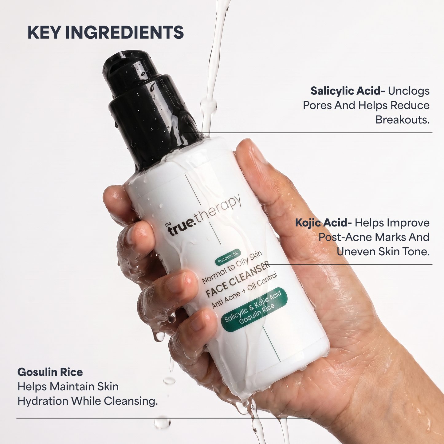 Salicylic + Kojic Acid Face Cleanser for Normal to Oily Skin