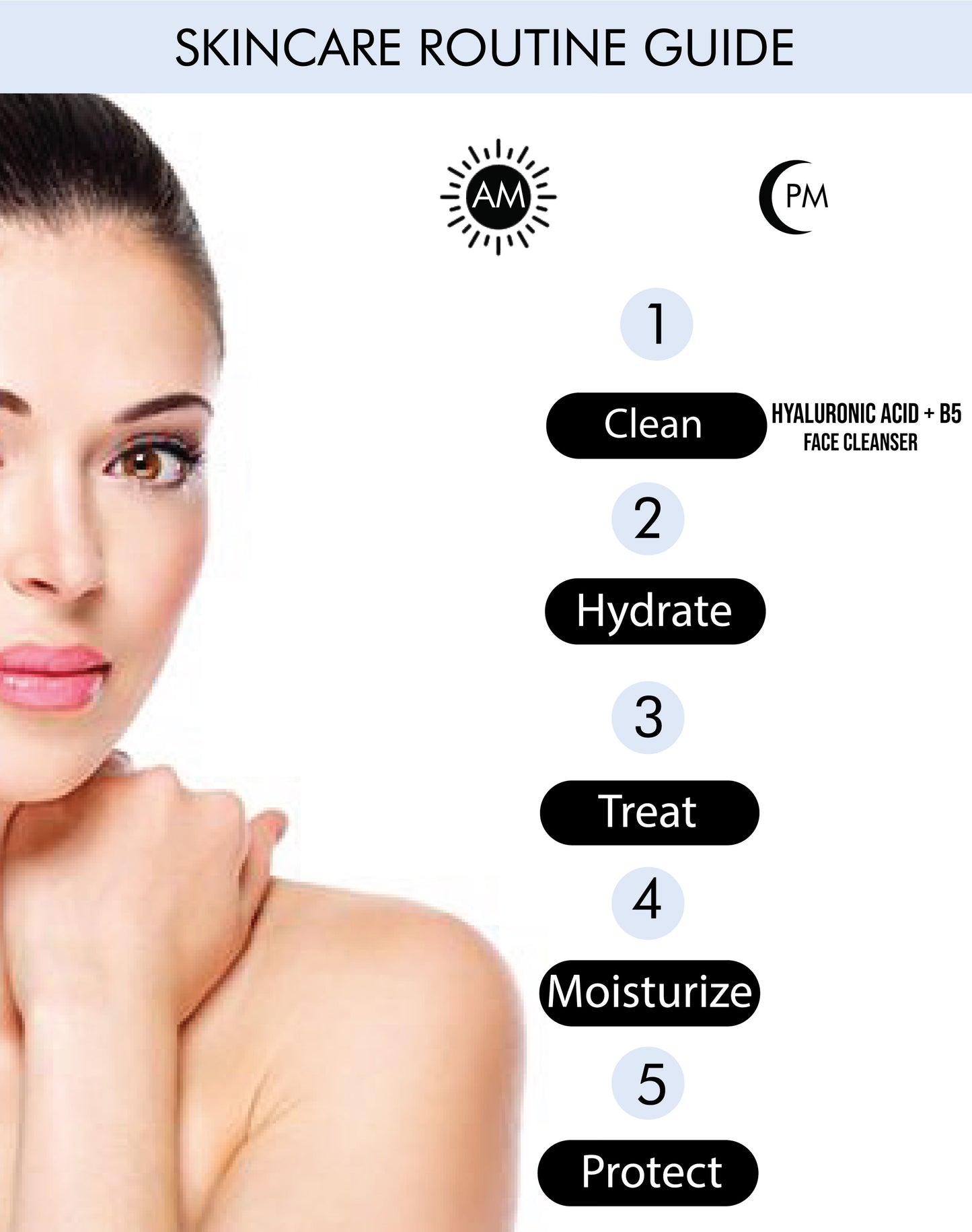 HYALURONIC ACID + B5 SKIN CLEANSER Skincare Routine Guide