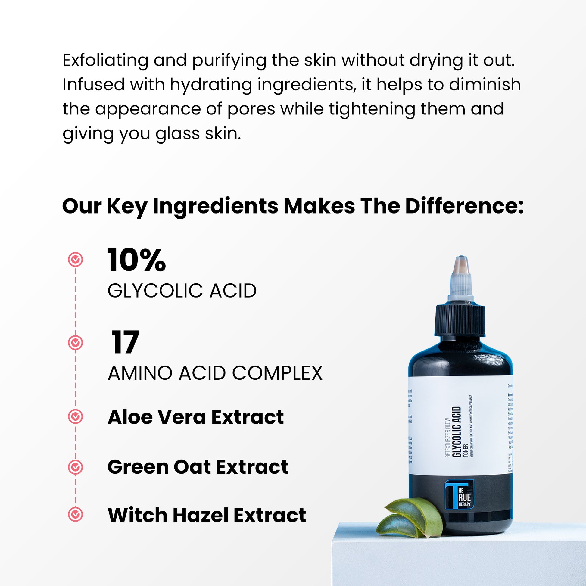 GLYCOLIC ACID 10% TONER Key Ingredients