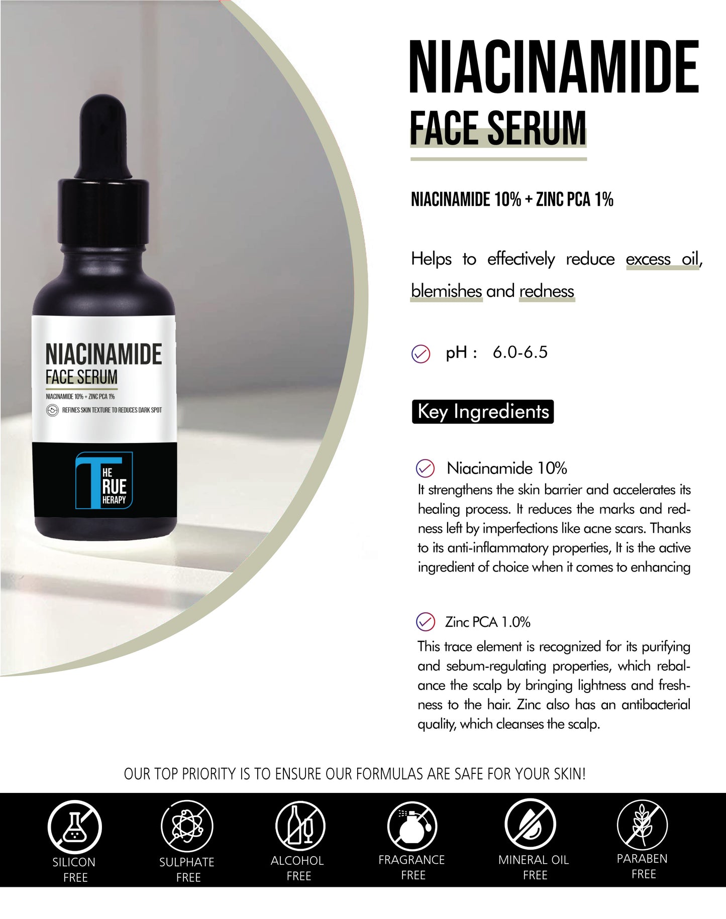 NIACINAMIDE Face Serum - The True Therapy